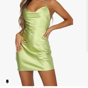 Brand new green faux silk dress from Amazon. Never worn. Didn’t fit. Size medium